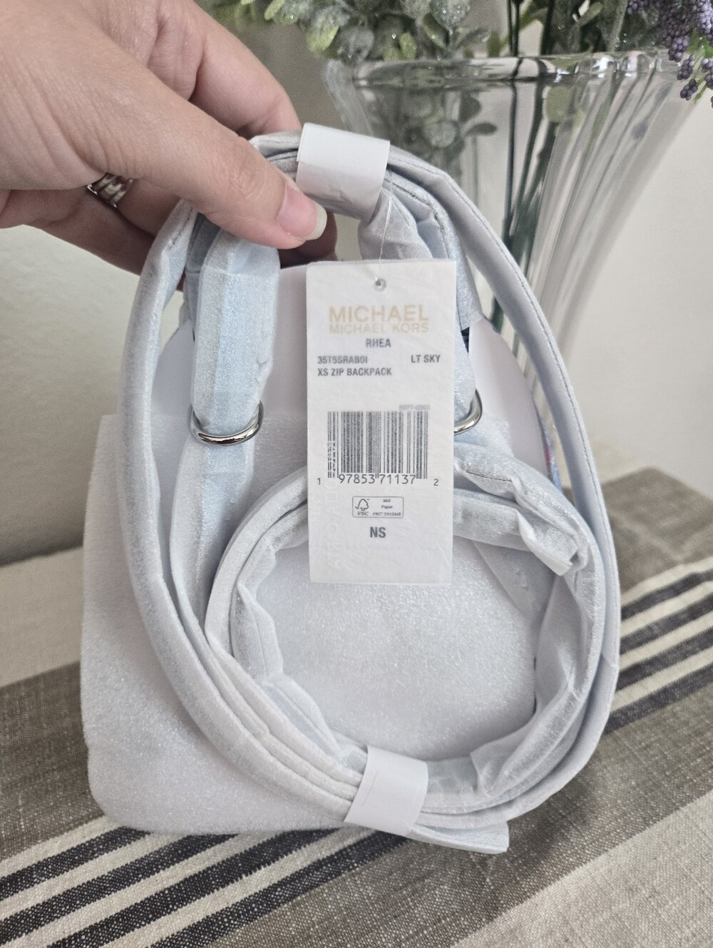 Michael Kors NWT Extra Small Rhea Printed Signature Logo Backpack - Picture 6 of 13